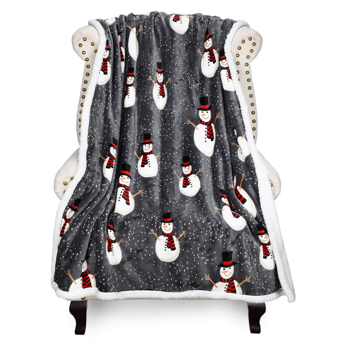 Christmas Sherpa Throw Blanket