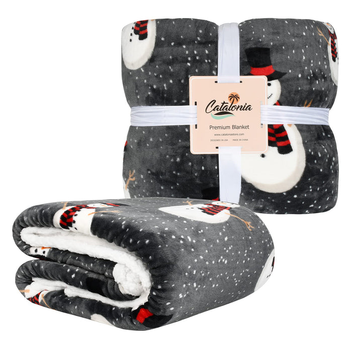 Christmas Sherpa Throw Blanket