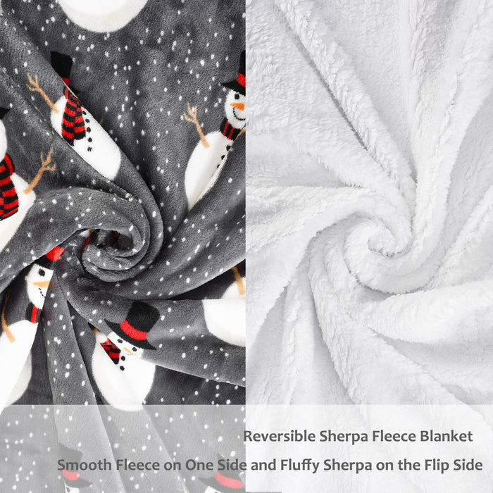 Christmas Sherpa Throw Blanket