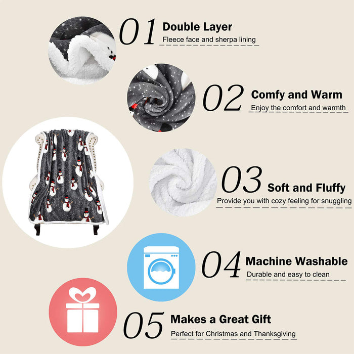 Christmas Sherpa Throw Blanket