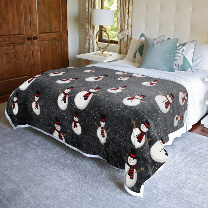 Christmas Sherpa Throw Blanket