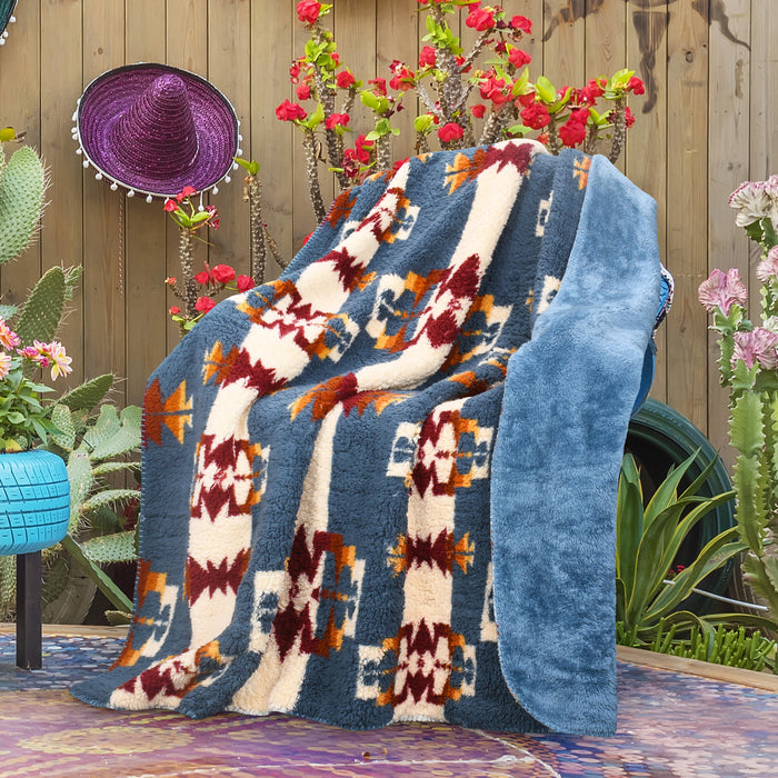 Southwest Inspired Sherpa Throw Blanket