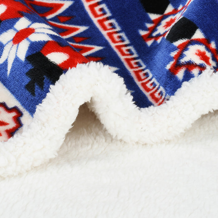 Xmas Sherpa Throw Blanket