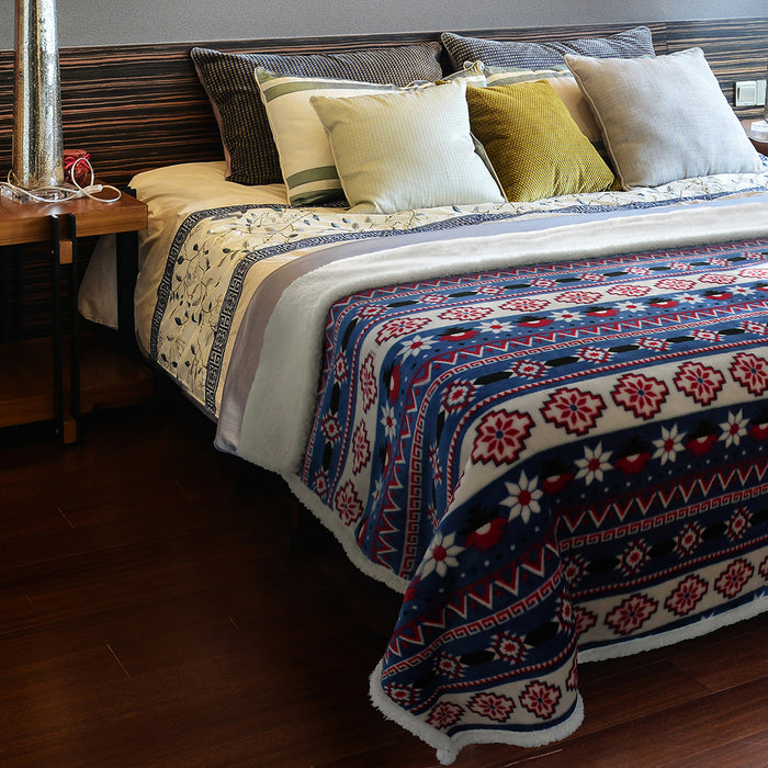 Xmas Sherpa Throw Blanket