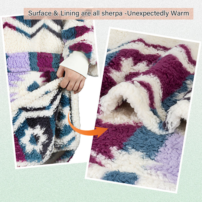 Fluffy Sherpa Oversize Hoodie Blanket
