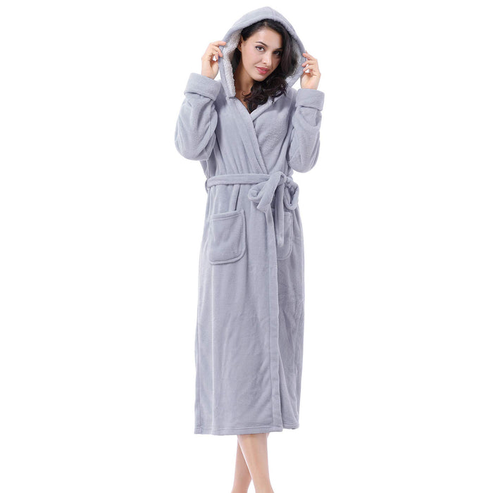 Fleece Bathrobe with Hood