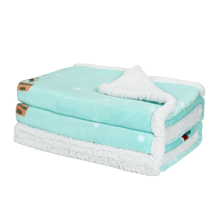Christmas Spirit Sherpa Throw Blanket