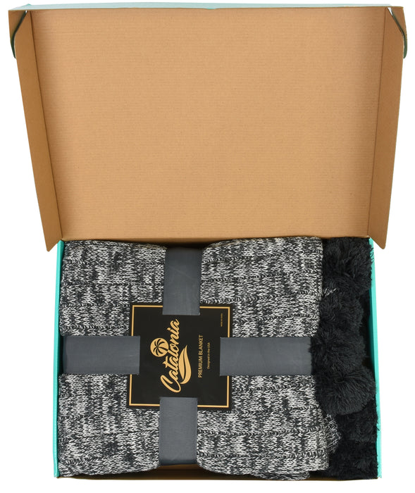Sweater Knitting Sherpa Blanket