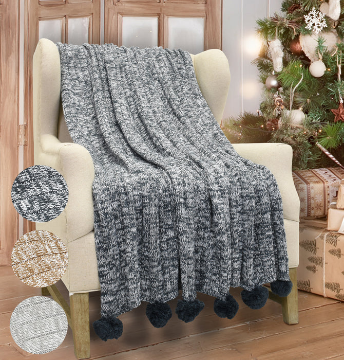 Sweater Knitting Sherpa Blanket