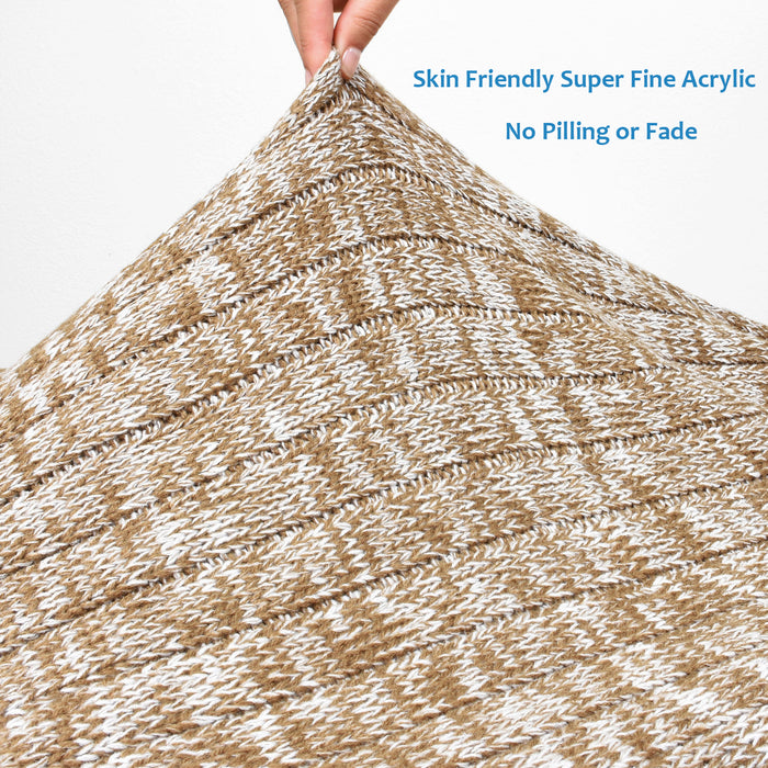Sweater Knitting Sherpa Blanket