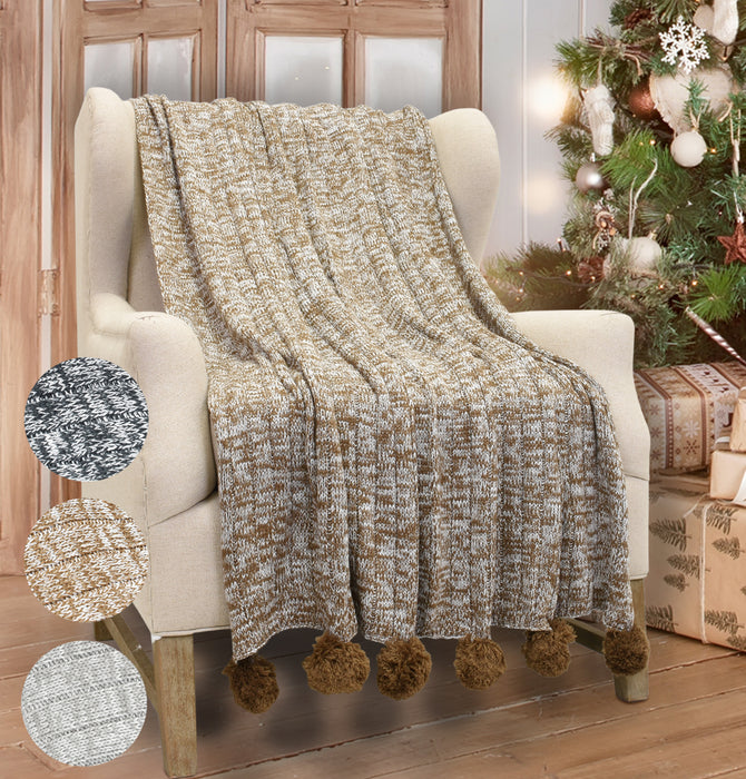 Sweater Knitting Sherpa Blanket
