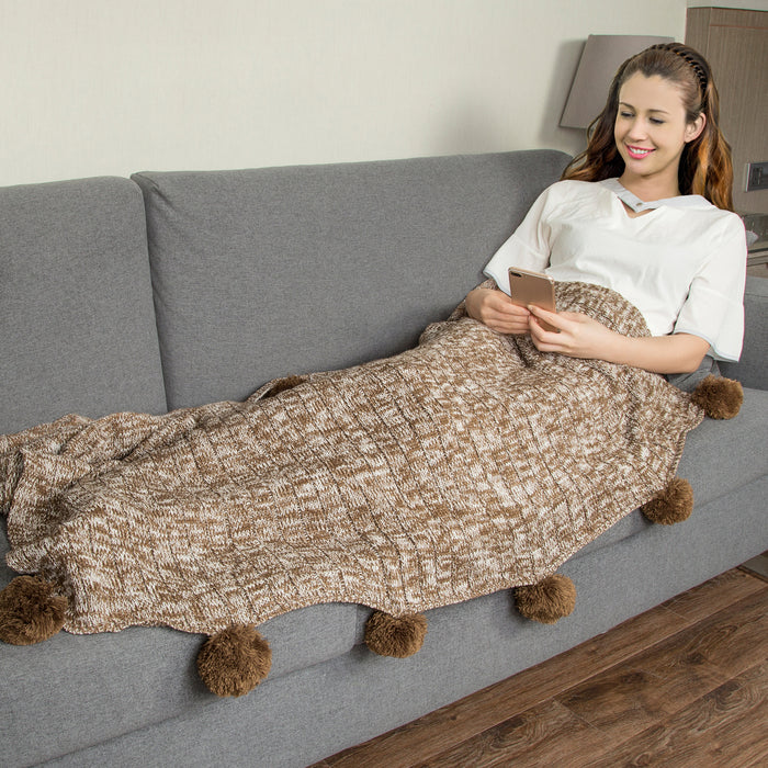 Sweater Knitting Sherpa Blanket